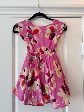 Girls Pink Floral Twirl Dress